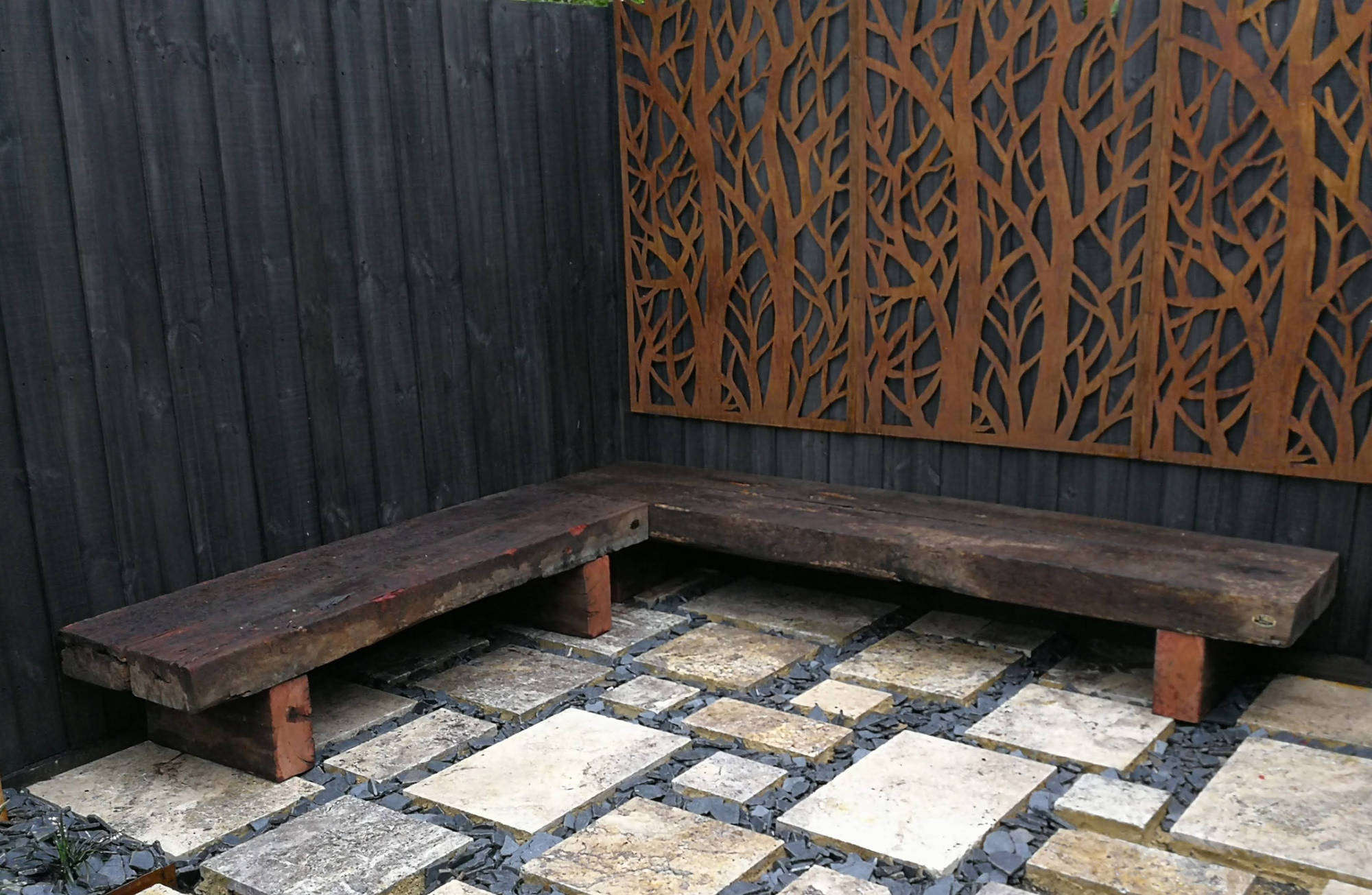 Rustic Sedis Outdoor Bench Seats - handcrafted Australian timber outdoor furniture, view 4