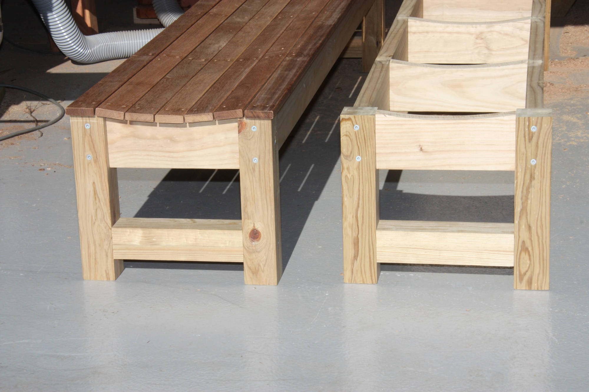 Comfort Curve Outdoor Bench Seats - handcrafted Australian timber outdoor furniture, view 3