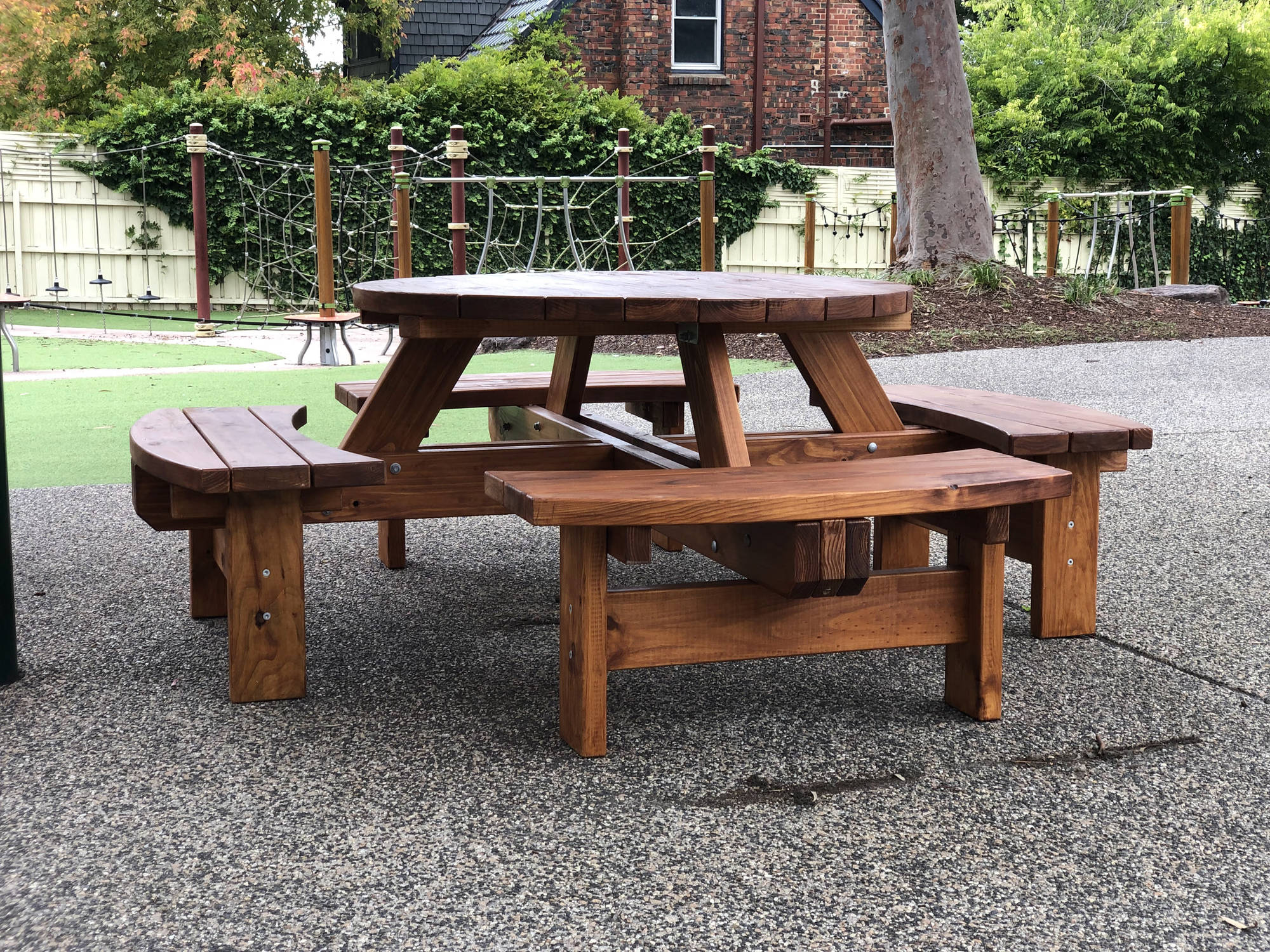 TK Heritage Round Outdoor Dining Sets - handcrafted Australian timber outdoor furniture, view 4
