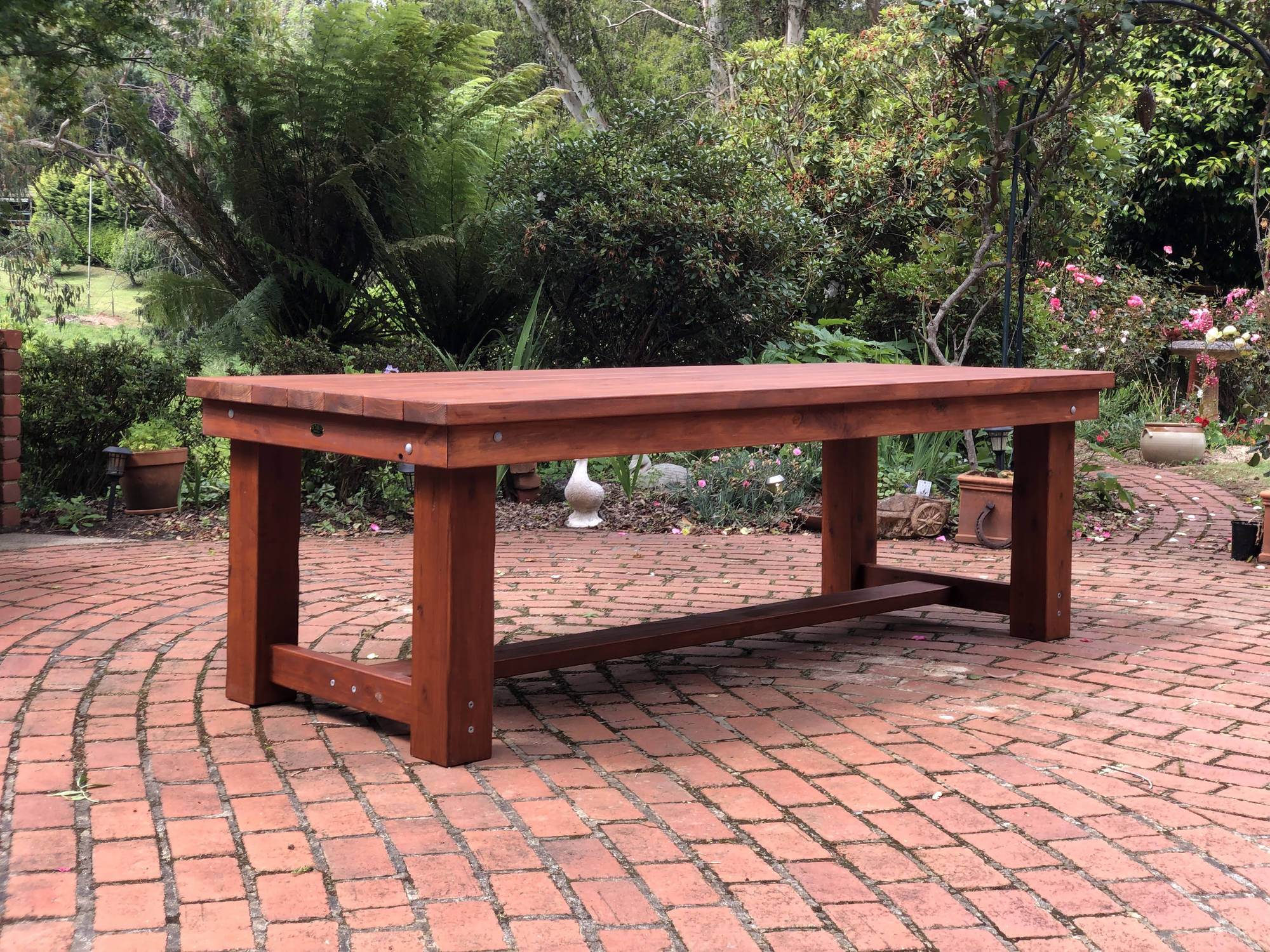 Solid Post Outdoor Tables - handcrafted Australian timber outdoor furniture, view 5