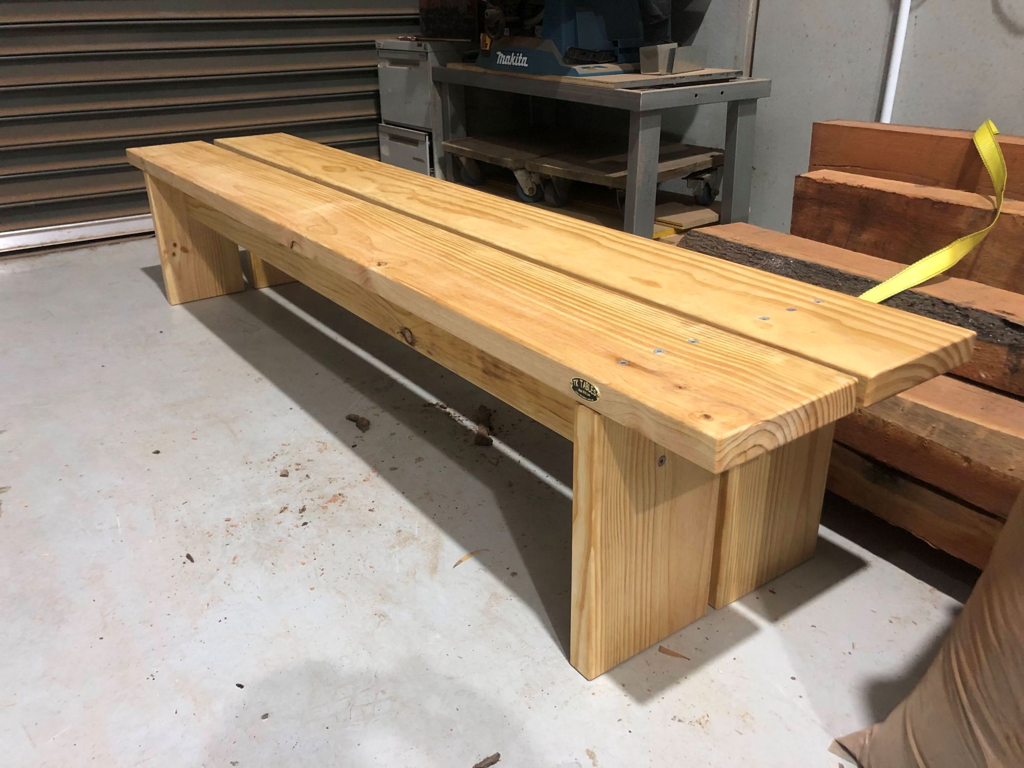 Linear Outline Outdoor Bench Seats - handcrafted Australian timber outdoor furniture, view 6