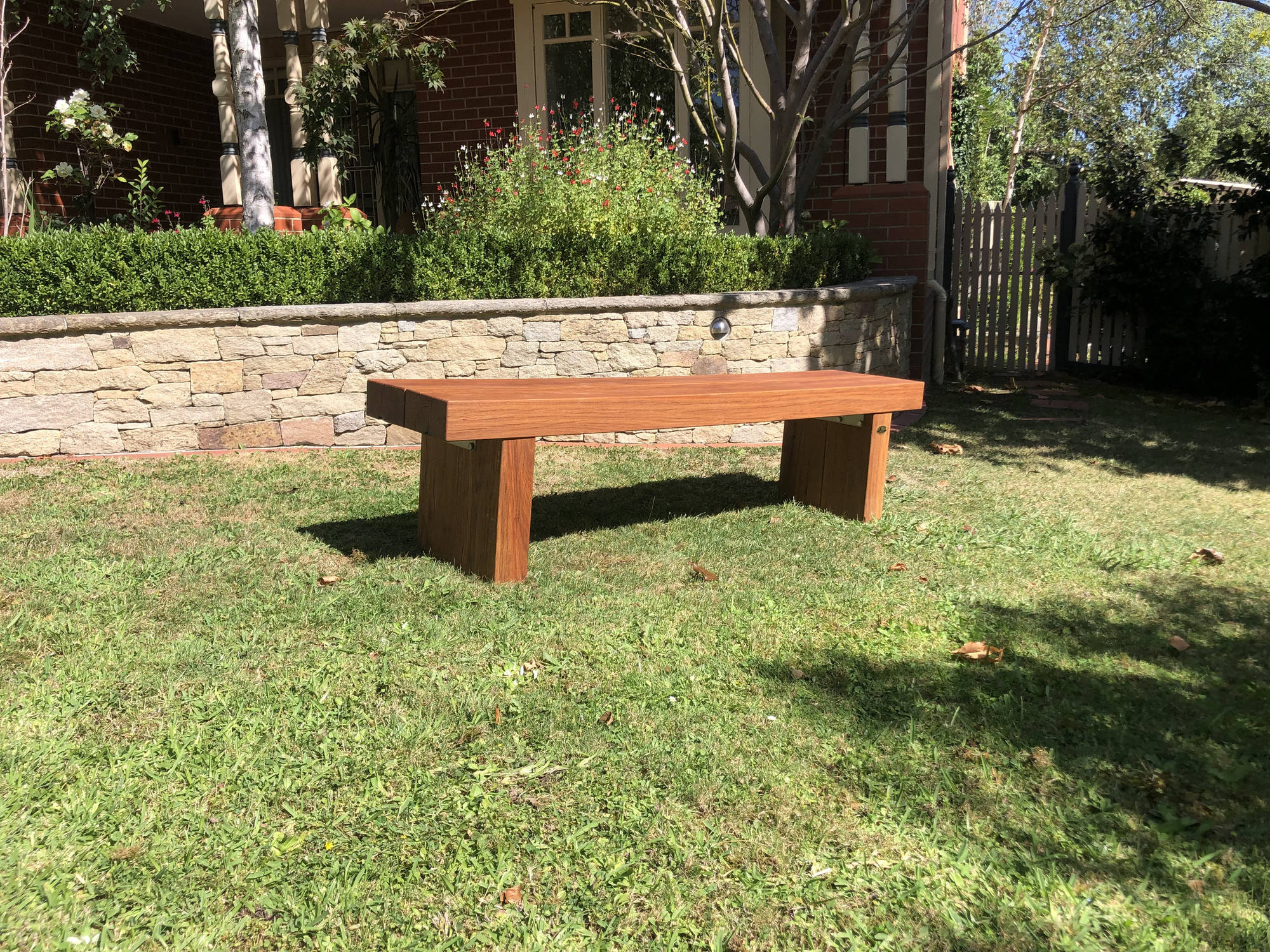 Iron Sedis Outdoor Bench Seats - handcrafted Australian timber outdoor furniture, view 2