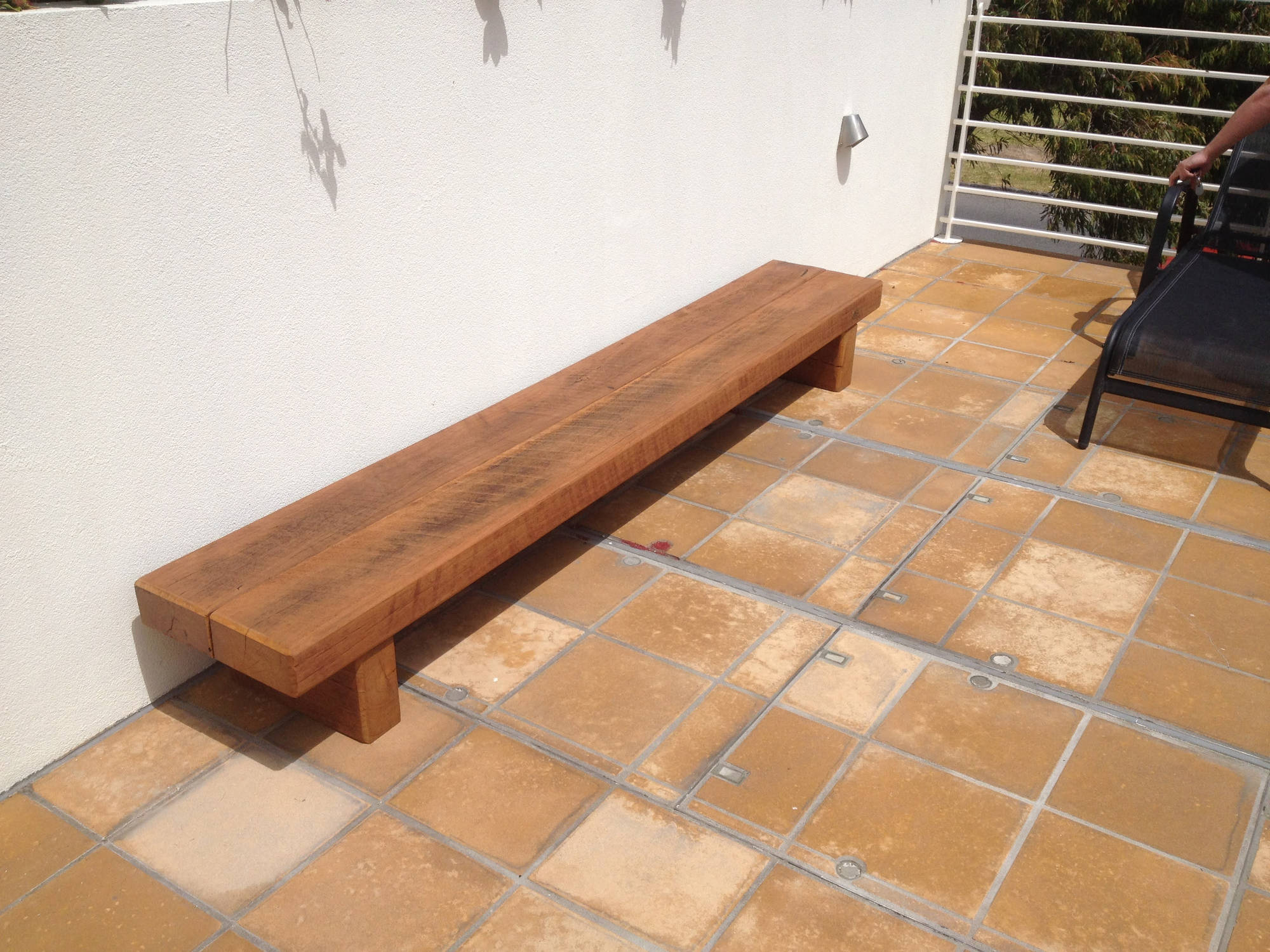 Iron Sedis Outdoor Bench Seats - handcrafted Australian timber outdoor furniture, view 5