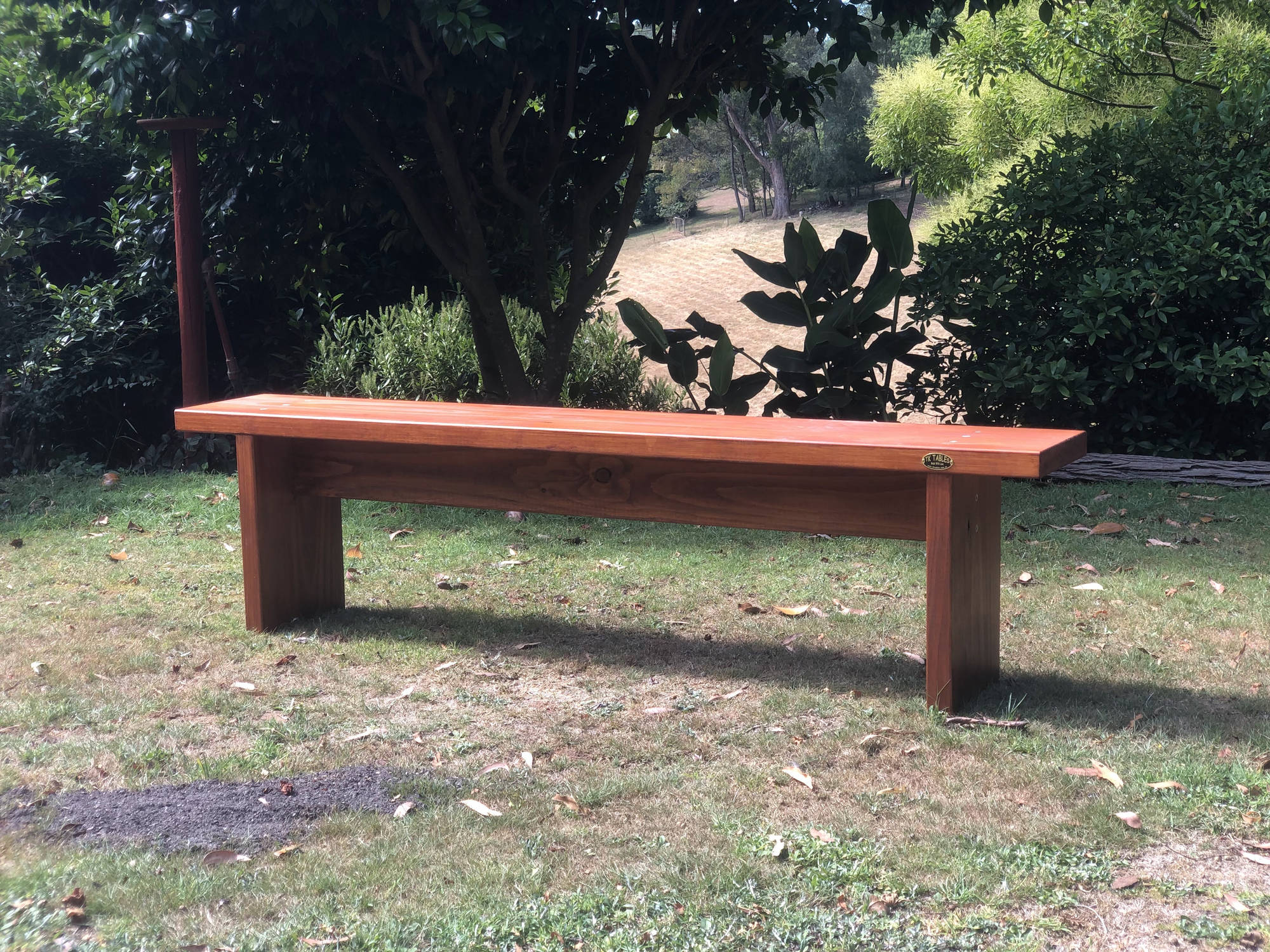 Linear Outline Outdoor Bench Seats - handcrafted Australian timber outdoor furniture, view 3