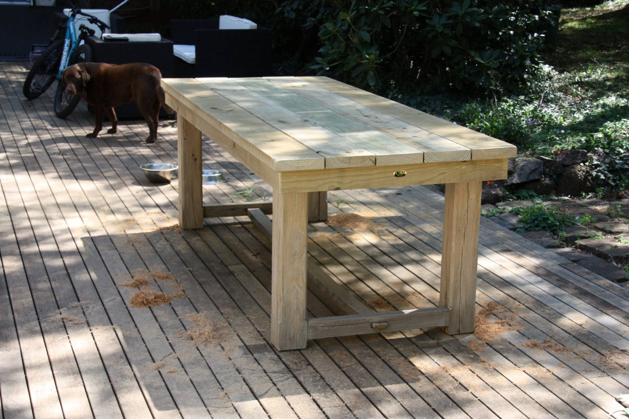 Solid Post Outdoor Tables - handcrafted Australian timber outdoor furniture, view 1