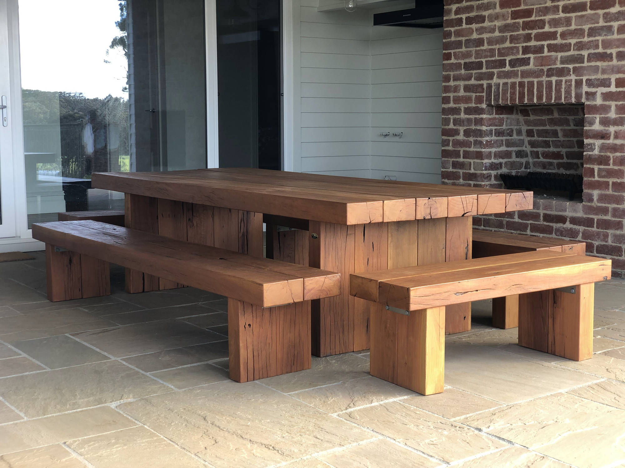 Iron King - Table Setting Outdoor Dining Sets - handcrafted Australian timber outdoor furniture, view 3