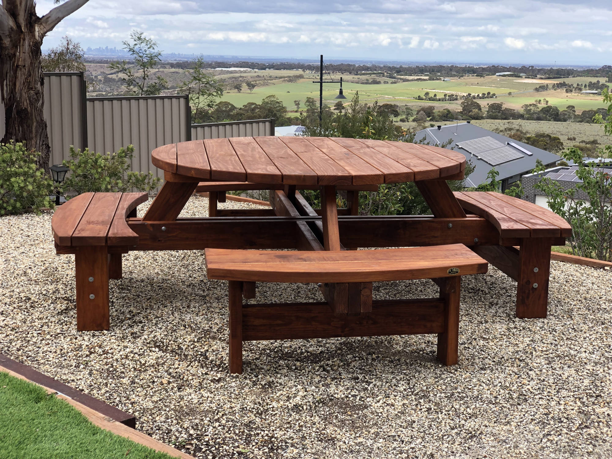TK Heritage Round Outdoor Dining Sets - handcrafted Australian timber outdoor furniture, view 2