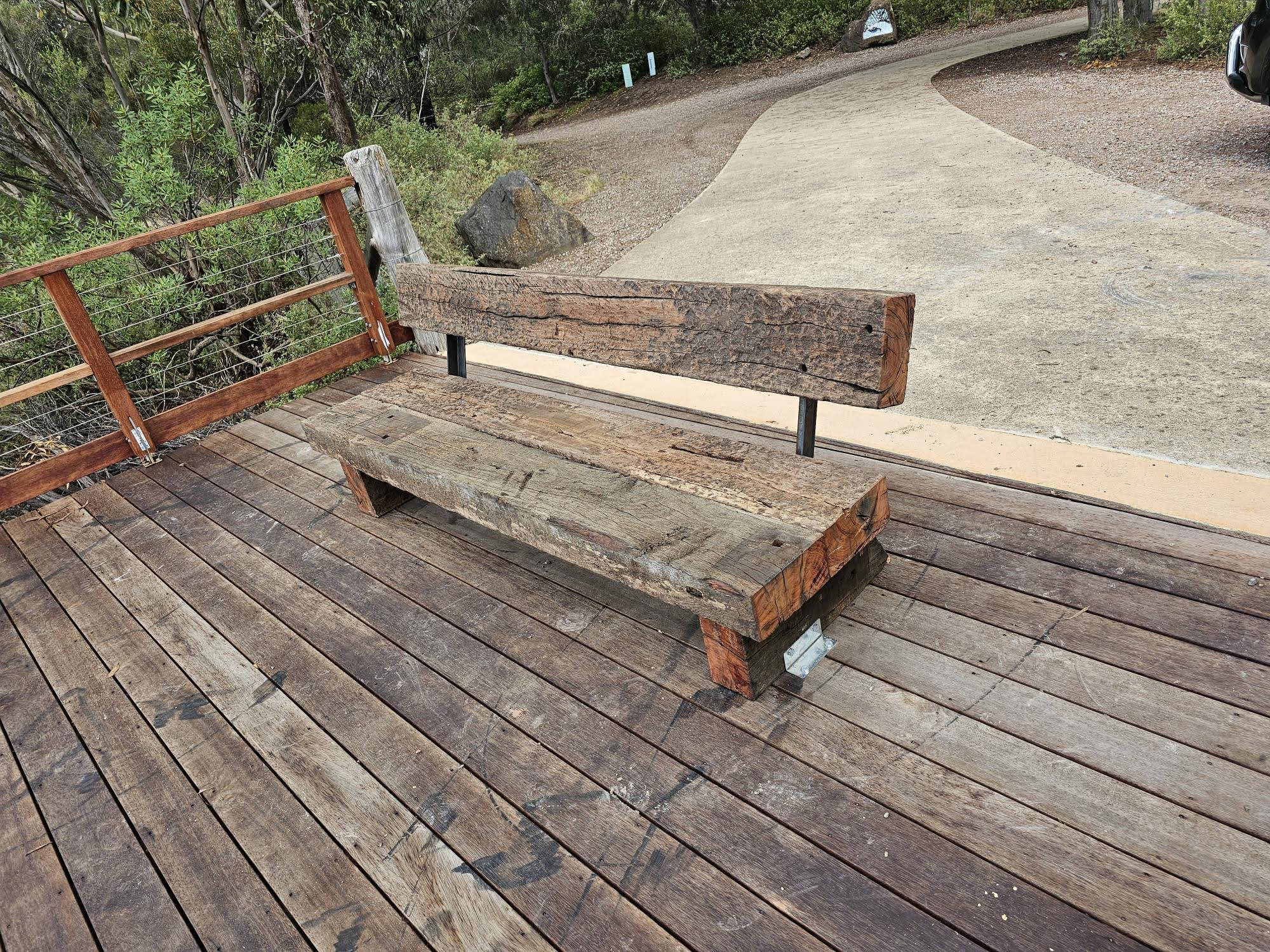 Rustic Legacy Outdoor Bench Seats - handcrafted Australian timber outdoor furniture, view 2