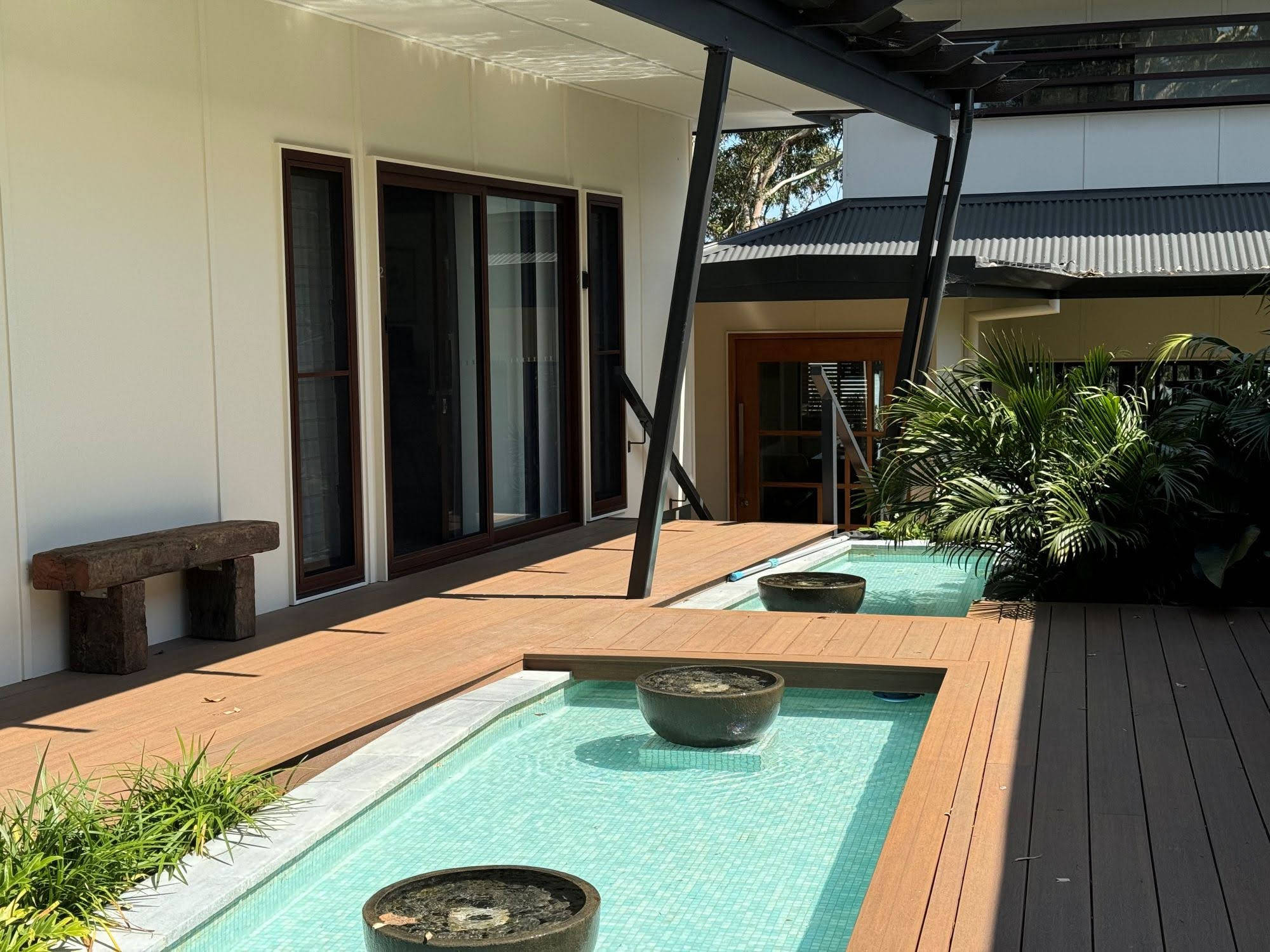 Rustic Sedis Outdoor Bench Seats - handcrafted Australian timber outdoor furniture, view 3