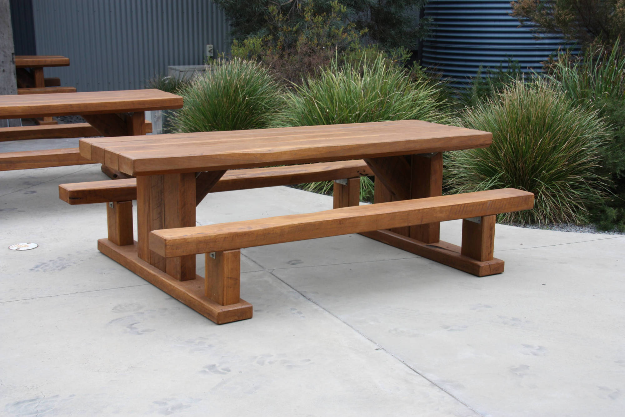 Compact T - Table Setting Outdoor Dining Sets - handcrafted Australian timber outdoor furniture, view 2