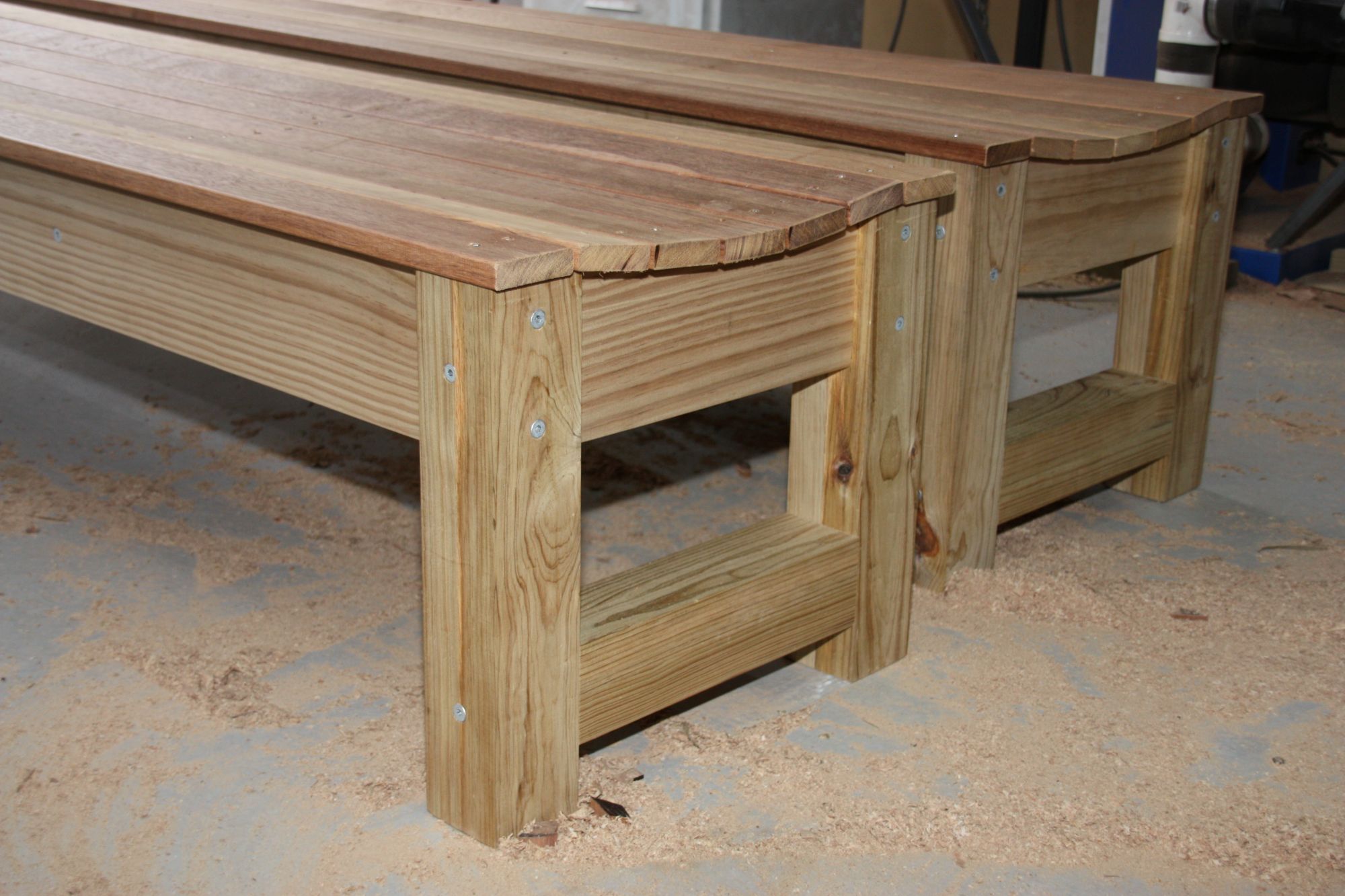 Comfort Curve Outdoor Bench Seats - handcrafted Australian timber outdoor furniture, view 6