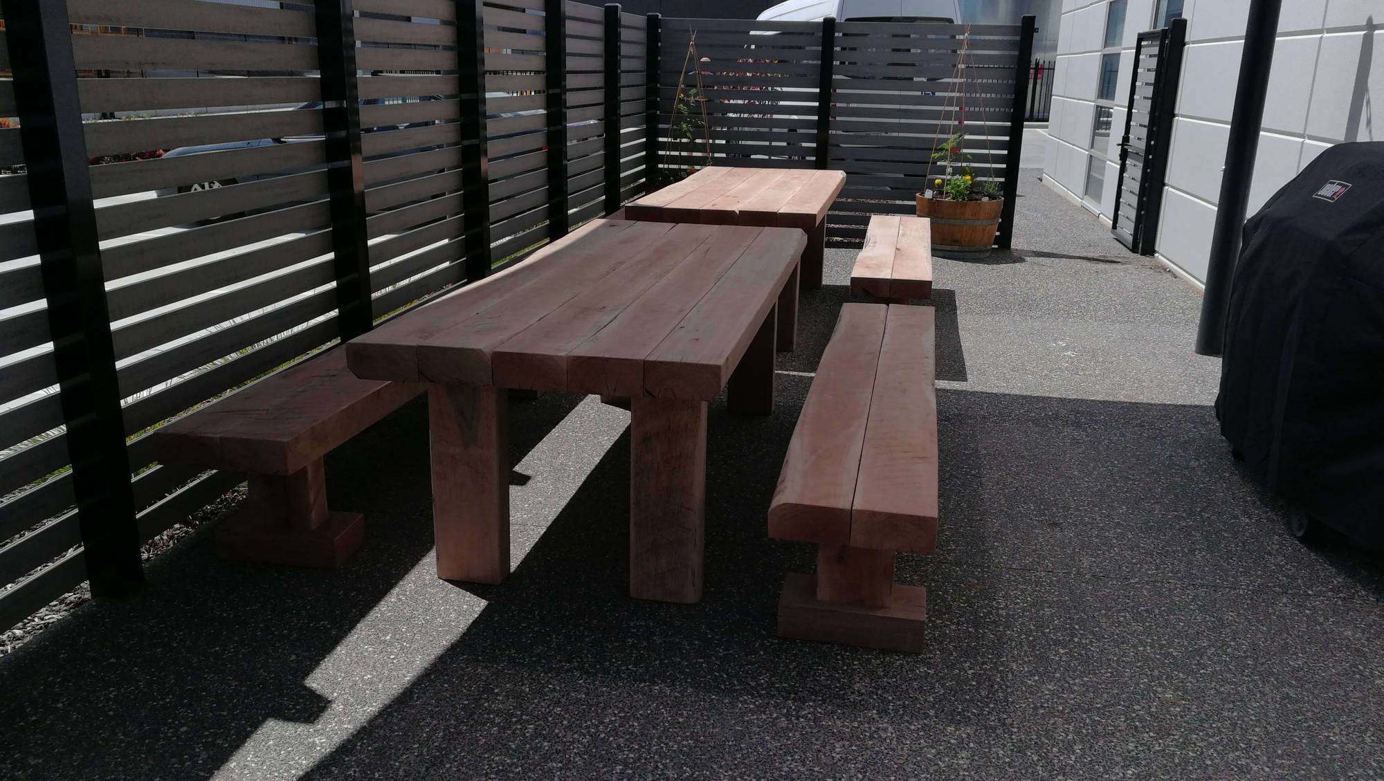 Iron Block - Table Setting Outdoor Dining Sets - handcrafted Australian timber outdoor furniture, view 6