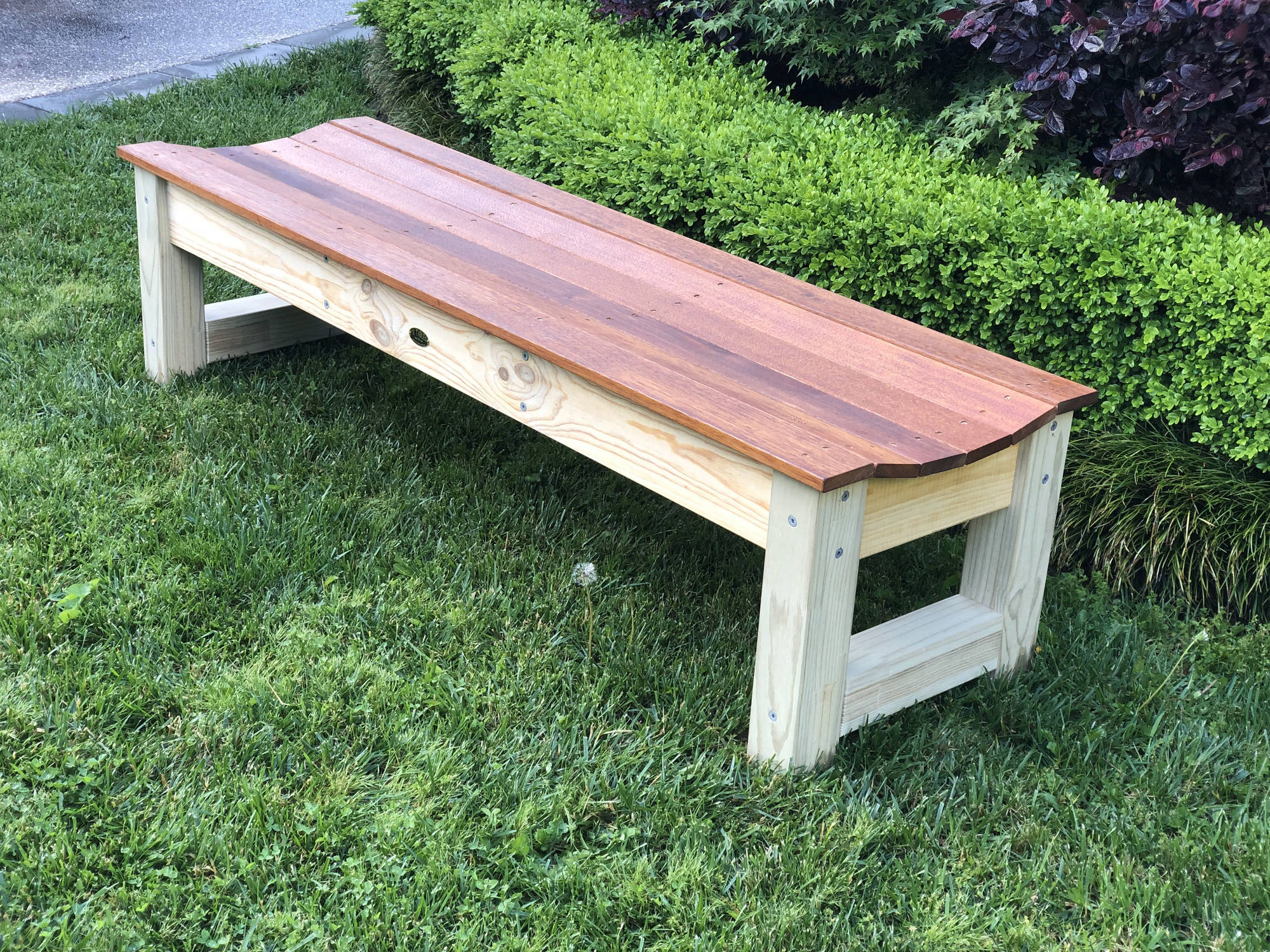 Comfort Curve Outdoor Bench Seats - handcrafted Australian timber outdoor furniture, view 2