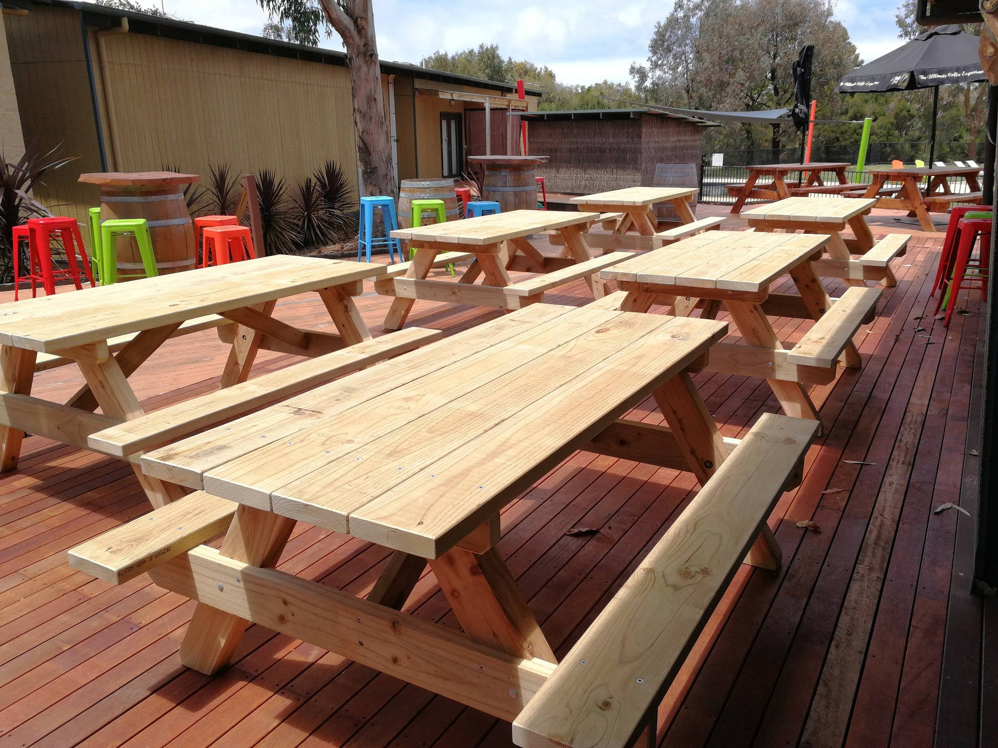 Dura Pine HD - Table Setting Outdoor Dining Sets - handcrafted Australian timber outdoor furniture, view 3