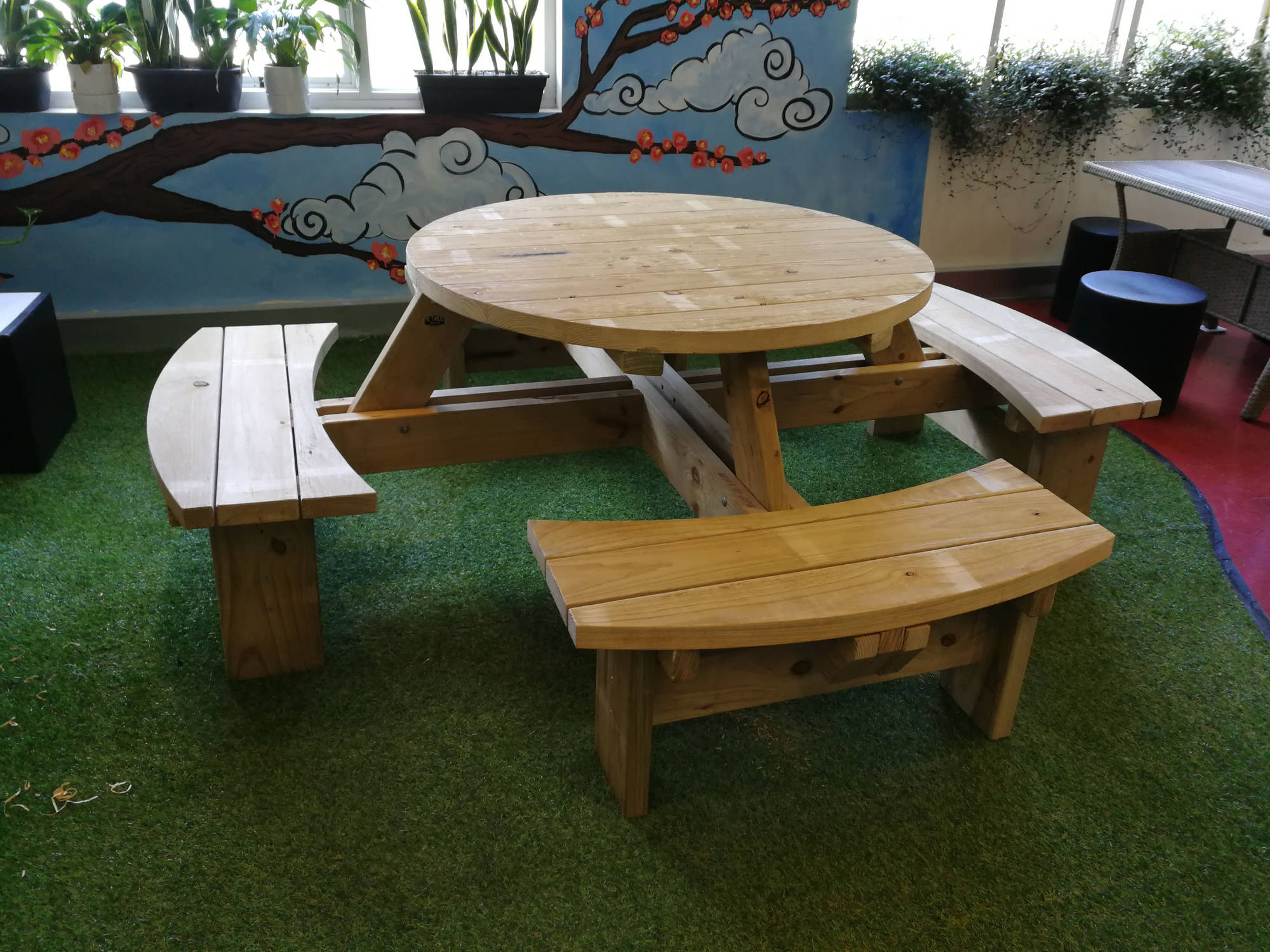 TK Heritage Round Outdoor Dining Sets - handcrafted Australian timber outdoor furniture, view 5