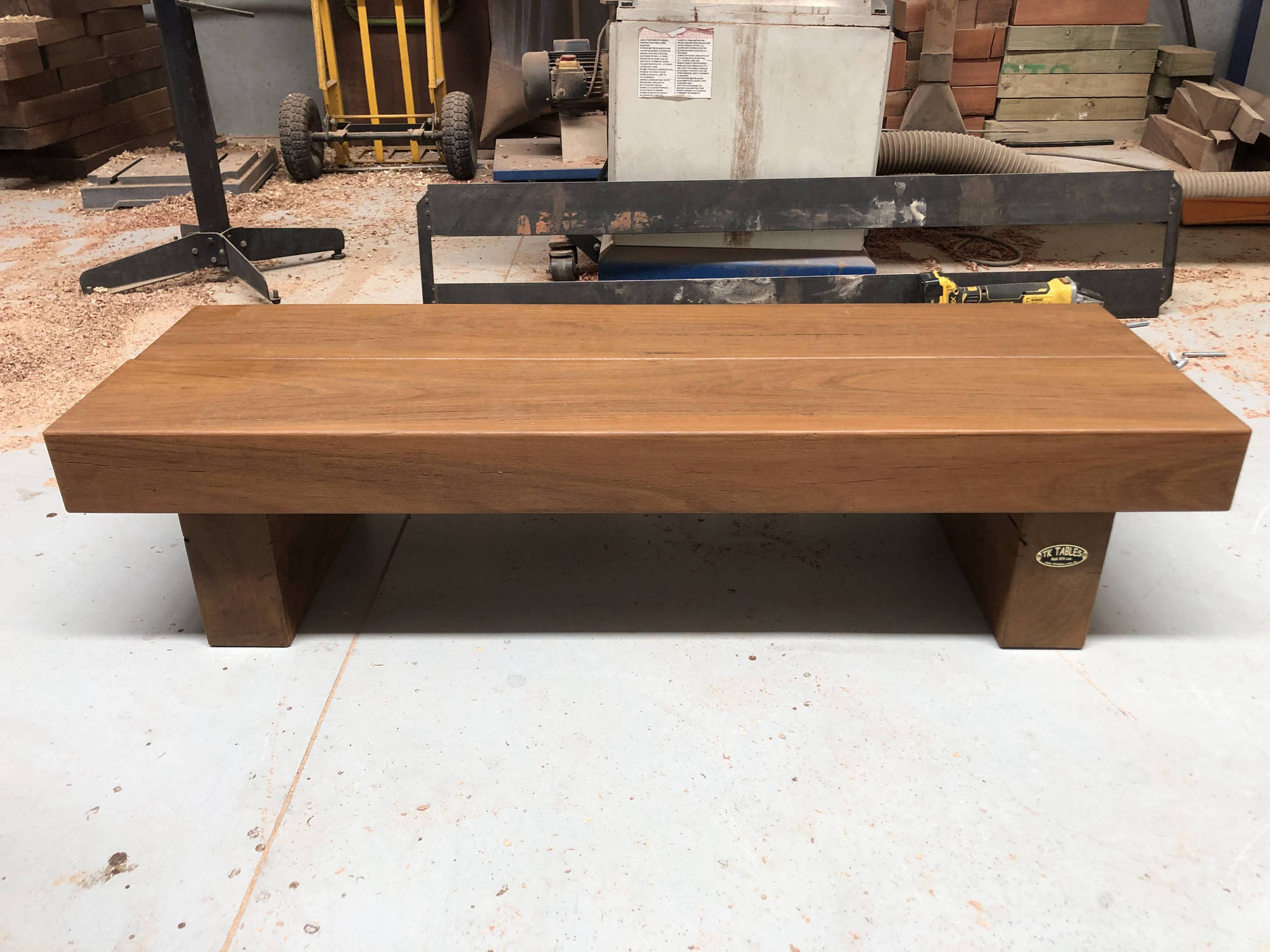 Iron Base Outdoor Coffee Tables - handcrafted Australian timber outdoor furniture, view 3