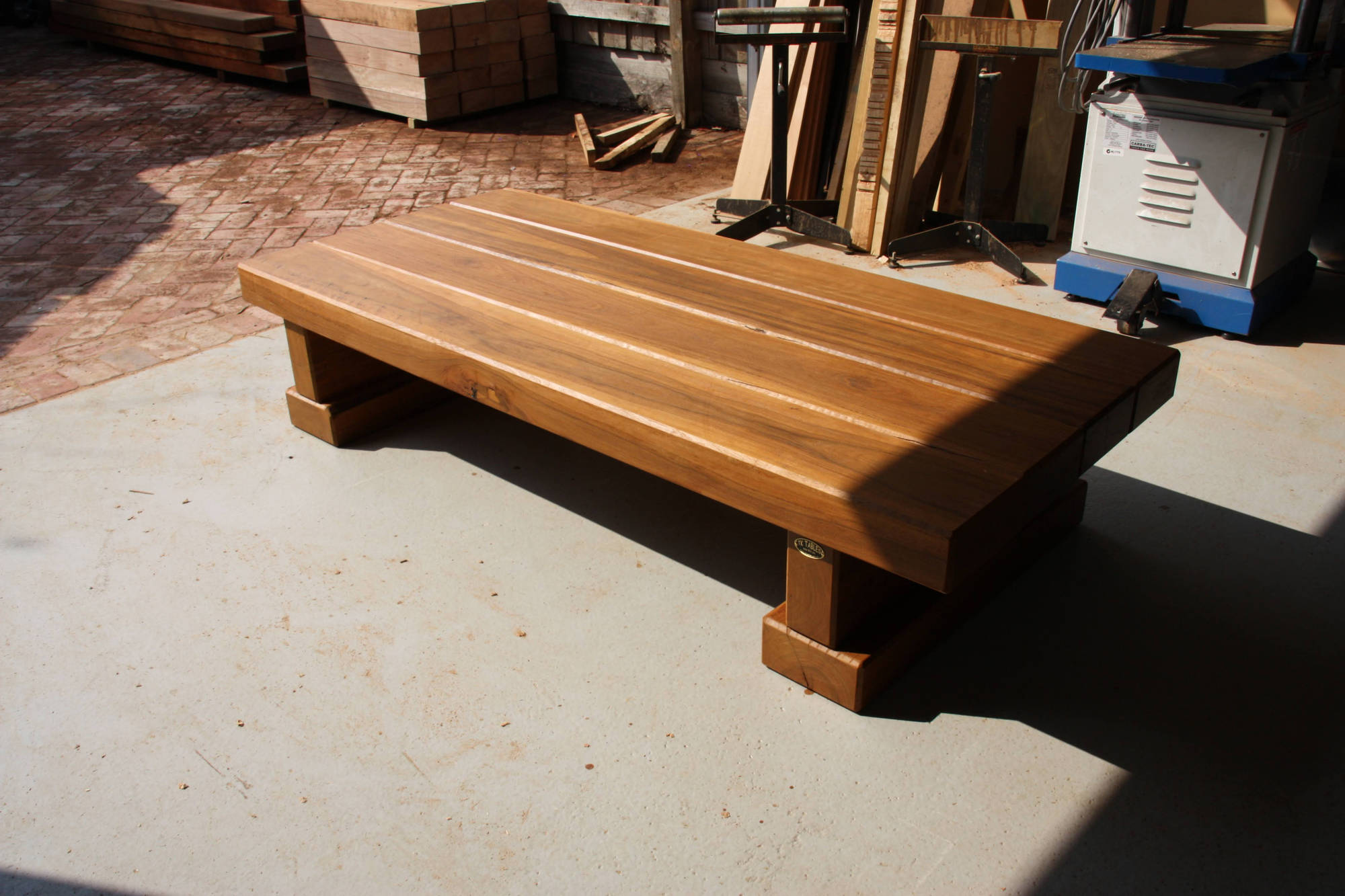 Iron Base Outdoor Coffee Tables - handcrafted Australian timber outdoor furniture, view 5