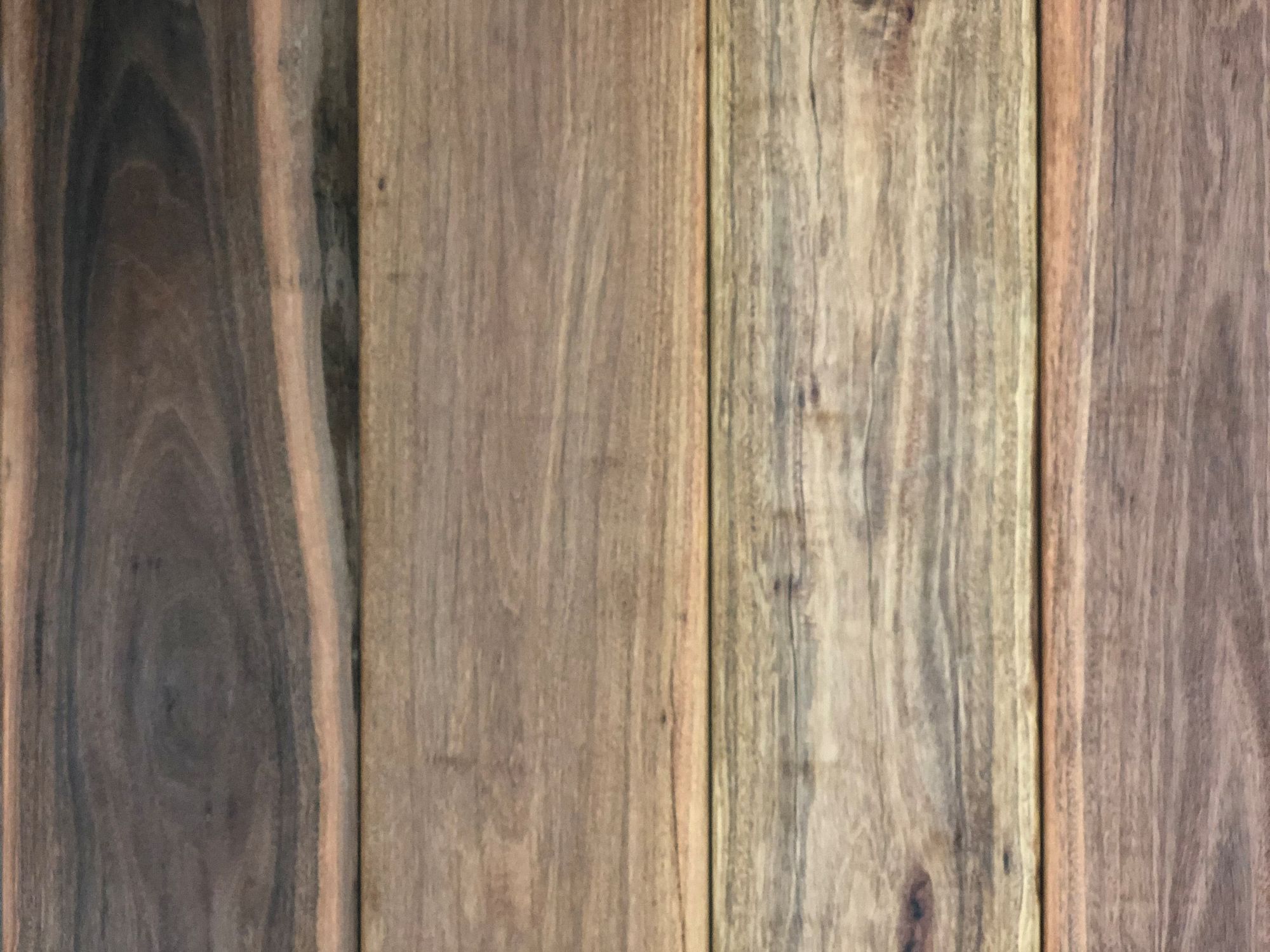 Grain and colour variation across an Australian hardwood board